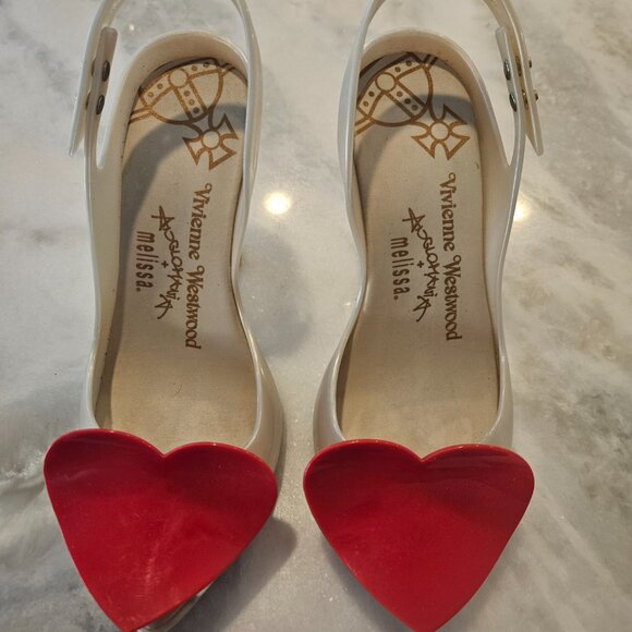 Vivienne Westwood Shoes - Vivienne Westwood Melissa Jelly Heels White Red